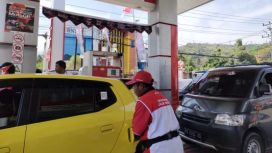 SPBU di Kota Jayapura. (KabarPapua.co/Katharina)