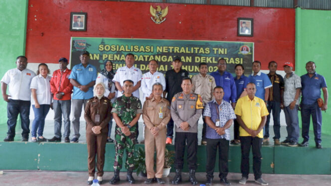 
					Sosialisasi netralitas TNI di Yapen Waropen. (KabarPapua.co/Ainun Faathirjal