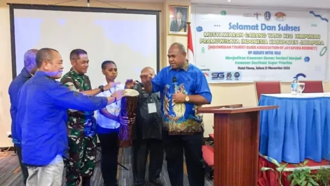 
					Himpunan Pramuwisata Indonesia (HPI) Kabupaten Jayapura pada Musyawarah Cabang ke-2, pada Selasa 21 November 2023.