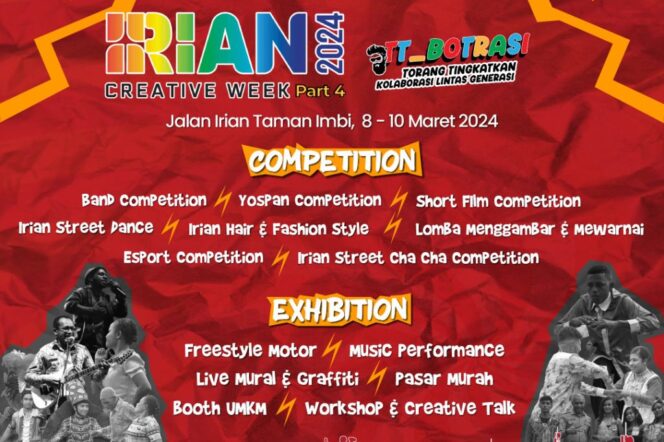 
					Agenda Irian Creative Week Part 4 di Kota Jayapura. (Ist)