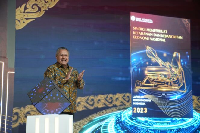 
					Gubernur Bank Indonesia Perry Warjiyo, saat LPI 2023. Foto: BI