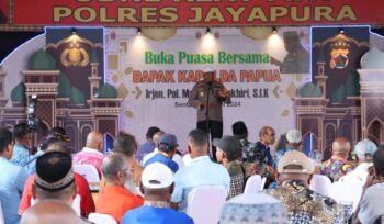 Kapolda Papua, Irjen Pol Mathius D Fakhiri saat Safari Ramadan di Aula Obhe Reay Polres Jayapura, Kamis 28 Maret 2024. (KabarPapua.co/Imelda)
