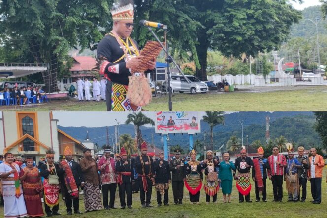 
					Kolase Penjabat Bupati Kepulauan Yapen Welliam Manderi bersama OPD dan Forkopimda saat upacara Hardiknas 2024. (KabarPapua.co/Ainun Faathirjal)