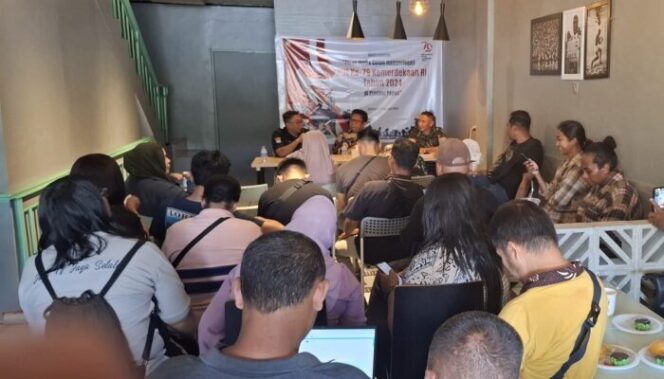 
					Suasana Media Gathering dalam rangka HUT ke-79 RI di Tanah Papua. (KabarPapua.co/Imelda)