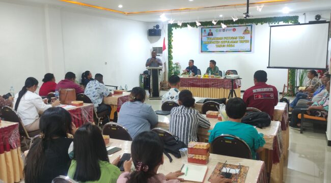 Suasana pelatihan penanganan TBC bagi dokter di Kabupaten Kepulauan Yapen. (KabarPapua.co/Ainun Faathirjal)