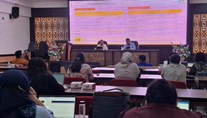 
					Rilis BPS Papua di Kantor Kominfo Papua, Selasa 17 September 2024. (KabarPapua.co/Imelda)