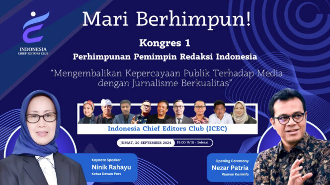 
					Kongres Indonesia Chief Editors Club (ICEC) atau Perhimpunan Pemimpin Redaksi Indonesia (PPRI) yang pertama. (Dok)