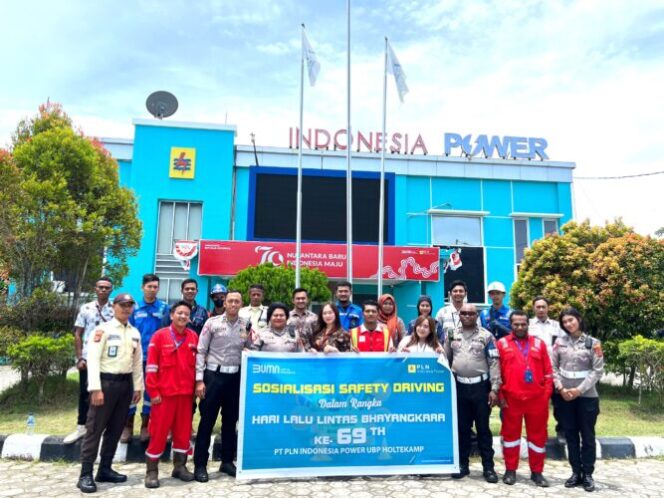 
					PT. PLN Indonesia Power UBP Holtekamp menggelar sosialisasi Keselamatan Berkendara (Safety Driving) pada momen Hari Lalu Lintas ke-69 Bhayangkara. Foto: PLN IP UPB Holtekamp.