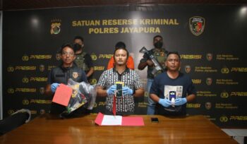 Polres Jayapura merilis pengungkapan kasus curas. (Humas Polda Papua)