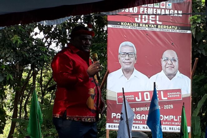 
					Ketua Kerukunan Keluarga Besar Jayawijaya (KKBJ) Mimika, Martinus Walilo. (Ist)