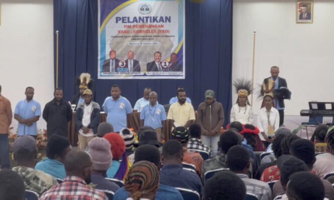 
					Relawan EKO yang siap menang di Pilkada Jayawijaya 2024. (KabarPapua.co/Stefanus Tarsi)