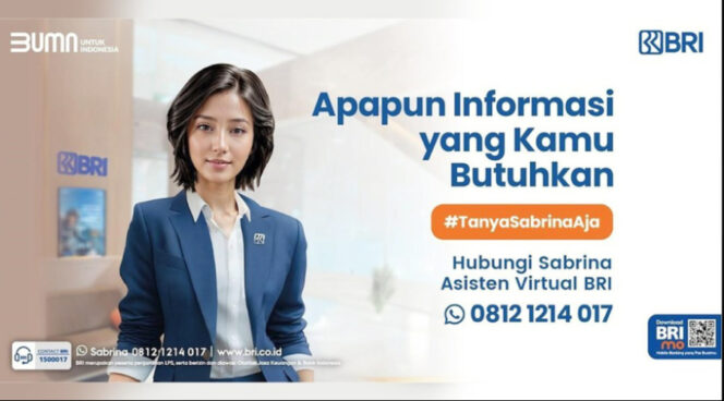 
					Sabrina Asisten Virtual Bank Rakyat Indonesia (BRI). (Dok: BRI)