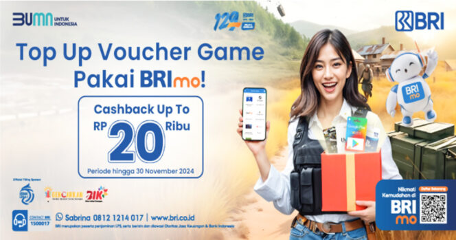 
					Top Up Voucher Game Pakai BRImo. (Dok BRI)