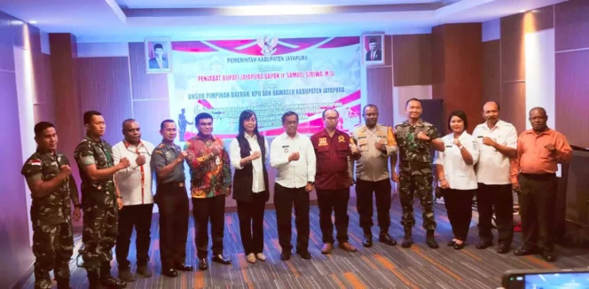
					Pertemuan Pj Bupati Jayapura bersama forkopimda dalam persiapan Pilkada serentak 2024. Foto: Jayapurakab.go.id