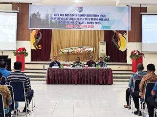 Pembukaan Kick Off dan Focus Group Discussion (FGD) Penyusunan Revisi RTRW Kabupaten Kepulauan Yapen di Gedung Silas Papare Serui. (KabarPapua.co/Ainun Faathirjal)