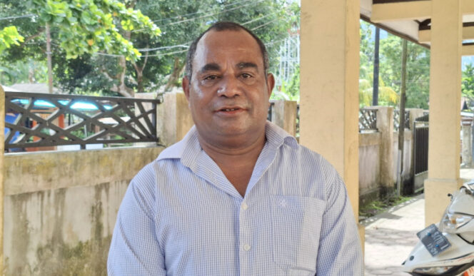 
					Anggota DPRK Kepulauan Yapen, Daerah Pemilihan (Dapil) 2 Fridolin Warkawani. (KabarPapua.co/Ainun Faathirjal)