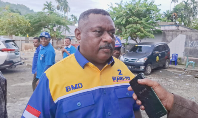 
					Wakil Ketua DPD Partai Demokrat Papua, Boy Markus Dawir (BMD). (KabarPapua.co/Ainun Faathirjal)