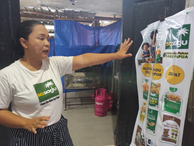 
					Founder Sasagu, Herlinda Sinaga yakin bisnisnya bisa naik kelas lebih cepat usai mendapatkan pembinaan dari Pertamina lewat program UMK Academy 2025.  Foto: Katharina/Kabarpapua.co