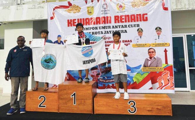 
					Dhirgham Haidar Irhab Sugarda, perenang cilik asal Kota Jayapura, kelas 4 SD Papua Nasional School, putra AKP Sugarda Aditya ini, mampu meraih  6 medali emas dari hasil 6 gaya yang diikuti KU 5 Tahun. (IST)