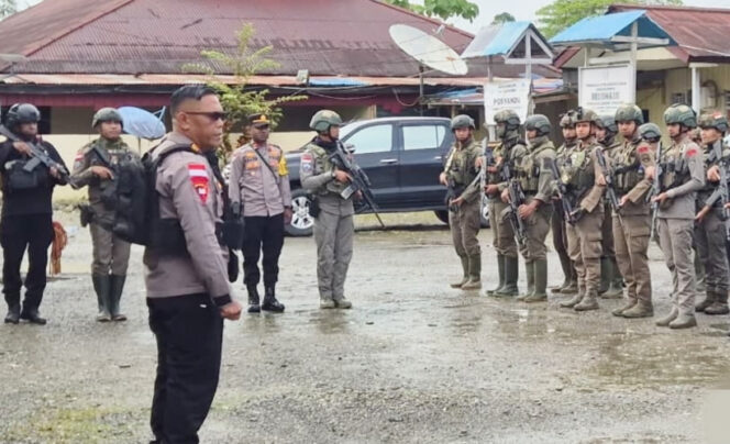 
					Kesiapan Satgas Ops Damai Cartenz. (Foto Dok: Satgas Ops Damai Cartenz)
