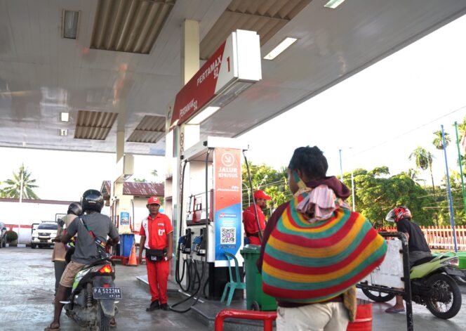 
					Salah satu SPBU di Nabore. Foto: Pertamina Papua Maluku