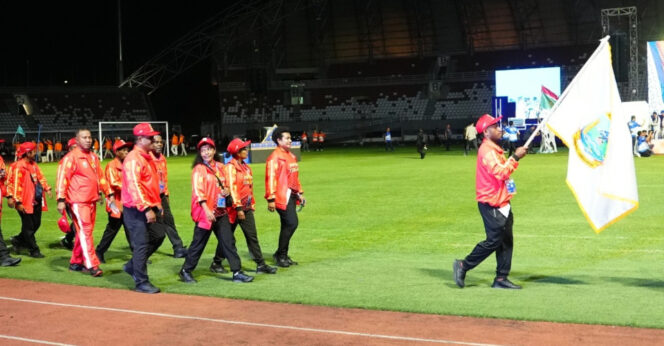 
					Kontingen Papua Tengah di Pornas 2025. Foto: ist