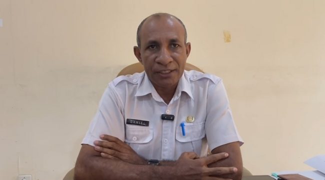 Kepala Dinas Perikanan Kabupaten Kepulauan Yapen, Daniel Reba. Foto: Ainun Faathirjal/Kabarpapua.co