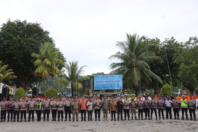 
					Apel siaga operasi Lilin 2025. Foto: Polres Yapen