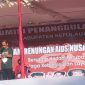 Wakil Bupati Kepulauan Yapen, Roi Palunga, mengajak seluruh masyarakat memperkuat komitmen dalam penanggulangan HIV/AIDS. Foto: Ainun Faathirjal/Kabarpapua.co