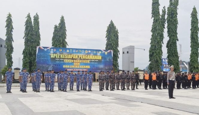 
					Apel Kesiapan pengamanan tahun baru 2026 dan Doa Lintas Agama. (KabarPapua.co/Imelda)