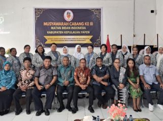 Musyawarah Cabang (Muscab) ke-III Ikatan Bidan Indonesia (IBI) Cabang Kabupaten Kepulauan Yapen . Foto: Humas Pemkab Yapen