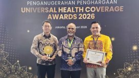 Provinsi Papua Tengah terima penghargaan UHC Utama. Foto: ist 