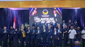 Pengurus DPW Nasdem Papua Tengah yang baru dilantik. Foto: Agies Pranoto/KabarPapua.co