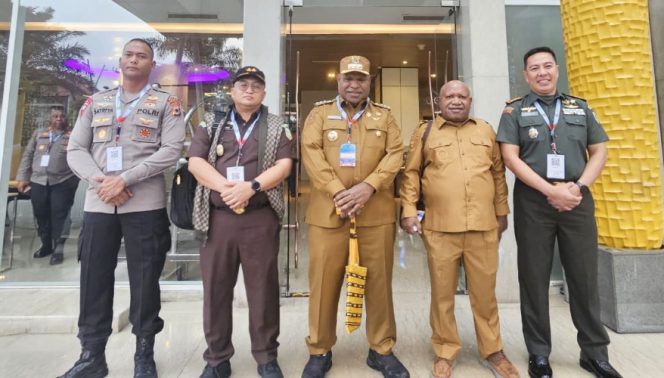 
					Bupati Jayawijaya, Atenius Murip dan Wakil Bupati Ronny Elopere hadiri Rakornas Pemerintah Pusat dan Daerah Tahun 2026 di SICC, Bogor, Jawa Barat. (Foto: Media Pemda Jayawijaya)