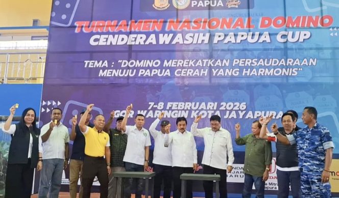 
					Pordi resmi menggelar Turnamen Nasional Domino Cenderawasih Papua Cup di Kota Jayapura. (KabarPapua.co/Imelda)