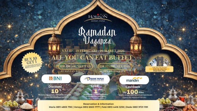 
					Iftar Ramadan Horison Ultima Entrop Papua Sajikan Menu Nusantara hingga Timur Tengah