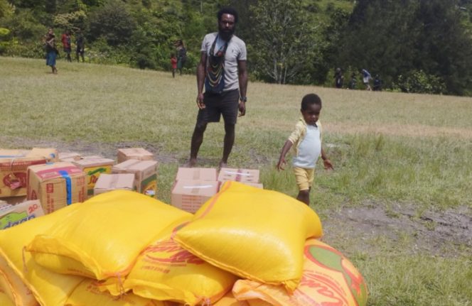 
					Bapok yang sudah tiba di Distrik Bina Puncak untuk para pengungsi. Foto: Diskominfo Puncak 