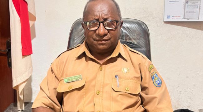 Kepala Dinas Pertanian dan Ketahanan Pangan Kepulauan Yapen, Jefry Max Boy Manderi. (KabarPapua.co/Ainun Faathirjal)