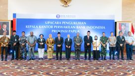 Foto bersama usai acara pengukuhan Warsono sebagai Kepala Perwakilan BI Provinsi Papua. (Foto dok: KPwBI Provinsi Papua)