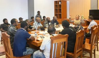 Saat pertemuan Kapolda Papua Tengah Brigjen Polisi Jeremias Rontini bersama para tokoh masyarakat Dogiyai, yang berlangsung di salah satu kafe di Nabire.