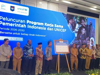 Wakil Gubernur (Wagub) Papua Tengah Deinas Geley memastikan kerja sama pemerintah Indonesia dan UNICEF melalui Country Programme Action Plan (CPAP) 2026–2030 .Foto:ist
