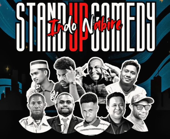 
					Banner Stand Up Comedy di Nabire. (IST)
