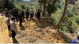longsor  di Kampung Onggobalo, Distrik Tagime, Kabupaten Jayawijaya, Foto: Polres Jayawijaya