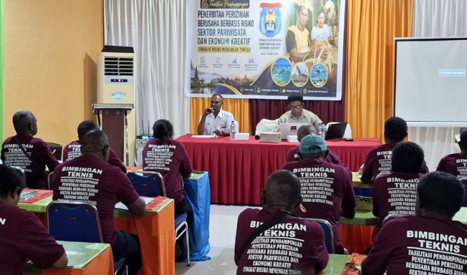 
					Bimtek pendampingan penerbitan PBBR sektor wisata dan ekonomi kreatif. (KabarPapua.co/Ainun Faathirjal)
