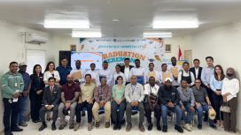 Delapan peserta pelatihan Apprentice Hospitality bersama manajemen PTFI, instruktur dan perwakilan manajemen perhotelan Timika. (Foto dok: PTFI)
