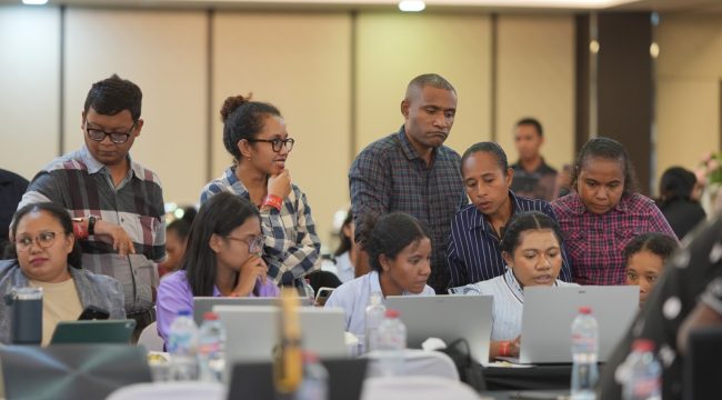 Peserta pelatihan Teknologi AI di Timika. Foto: PTFI