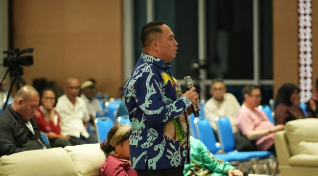 Kabid Humas Polda Papua Kombes Pol. Cahyo Sukarnito hadir dalam Stakeholder Meeting di World Press Freedom Day 2026 yang dipusatkan di Kantor Gubernur Papua Dok II Jayapura. Foto: Humas Polda Papua 