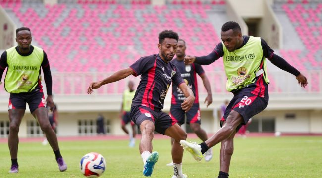 Persipura saat latihan jelang laga playoff promosi Liga 1 melawan Adyaksa FC. Foto: Media Officer Persipura
