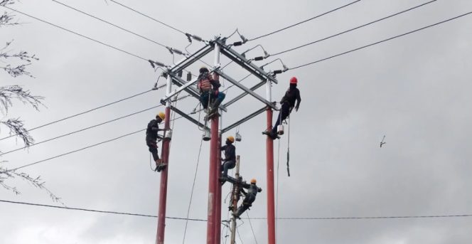 
					Petugas PLN di Papua Barat. Foto: PLN Papua