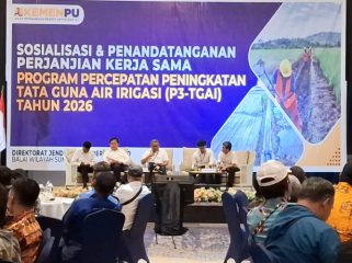 Suasana BWS Papua menggelar sosialisasi dan penandatanganan kerja sama Program P3-TGAI 2026. (KabarPapua.co/Imelda)